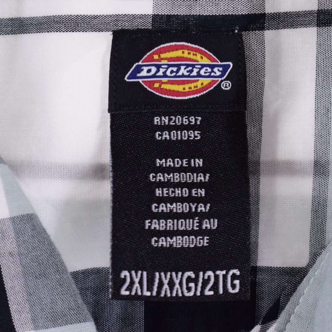 Dickies(ディッキーズ)の古着 ディッキーズ Dickies Relaxed Fit 半袖 チェックシャツ メンズXXL /eaa350108 メンズのトップス(シャツ)の商品写真