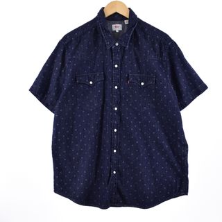 リーバイス(Levi's)の古着 リーバイス Levi's 総柄 半袖 ウエスタンシャツ メンズXL /eaa350110(シャツ)