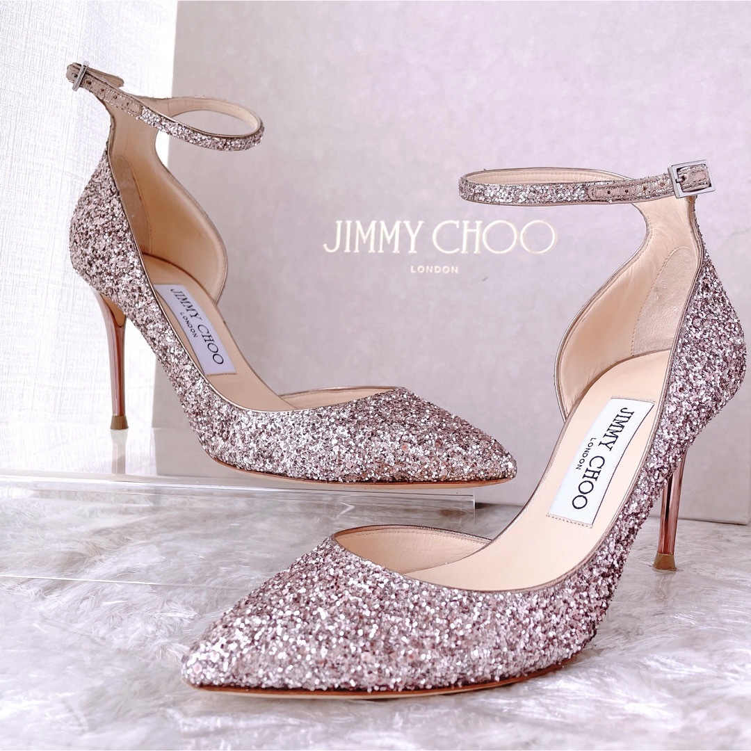 ジミーチュウ JIMMY CHOO グリッター パンプス ハイヒール 美品 www