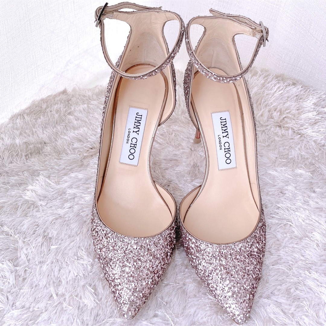 JIMMY CHOO(ジミーチュウ)のジミーチュウ  JIMMY CHOO グリッター　パンプス　ハイヒール　美品 レディースの靴/シューズ(ハイヒール/パンプス)の商品写真