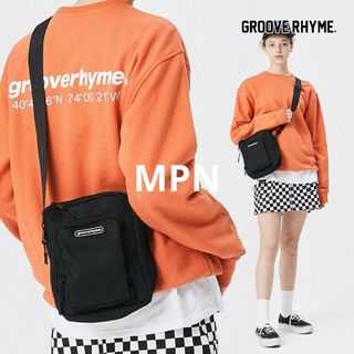 GROOVE RHYME(グルーヴライム)　ショルダーバッグ　ブラック　韓国(ショルダーバッグ)