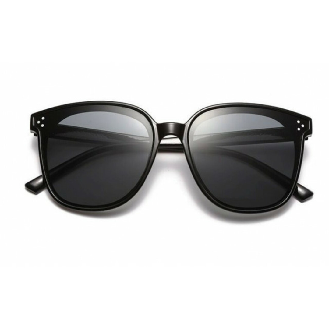 サングラス 黒 ビックフレーム 韓国 オシャレ メガネ  小顔効果  紫外線　 レディースのファッション小物(傘)の商品写真