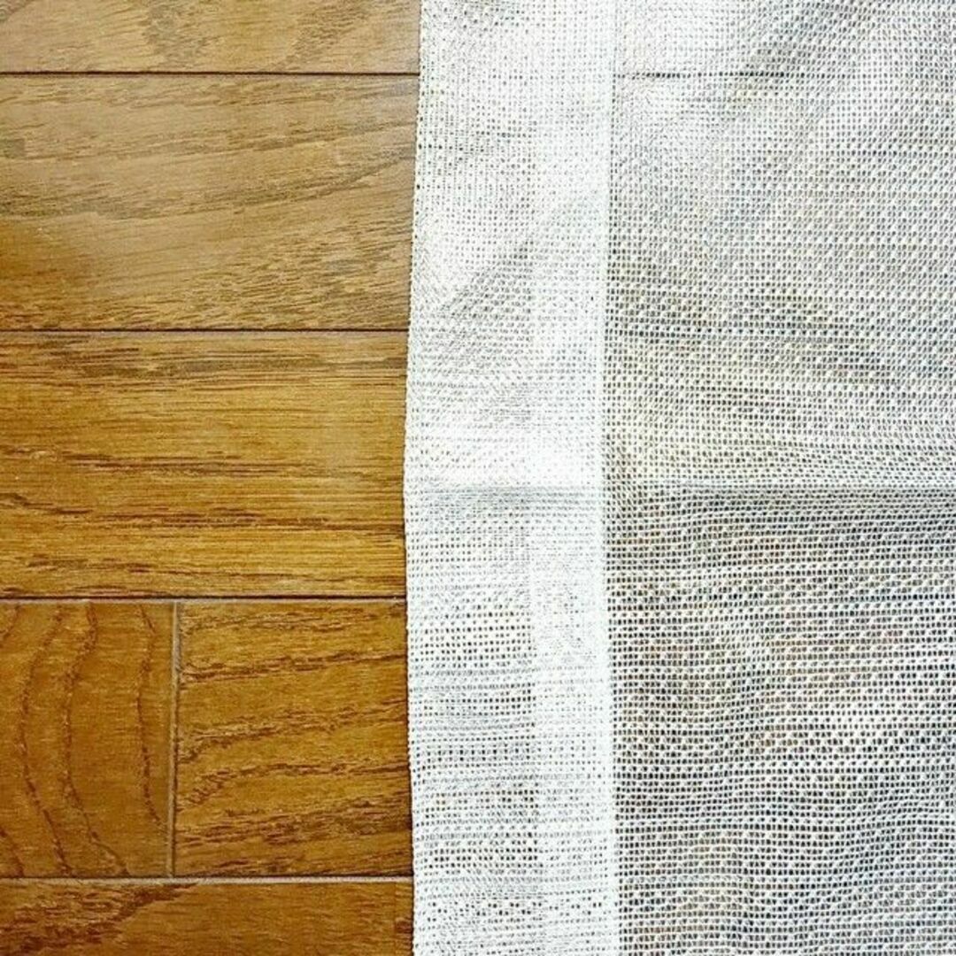 ミラーレースカーテン 2枚 アジャスターフック付 UVカット 100×198cm インテリア/住まい/日用品のカーテン/ブラインド(レースカーテン)の商品写真
