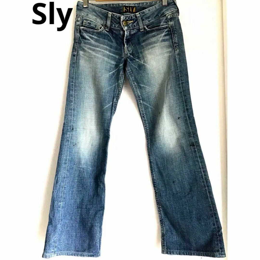 SLY jeans レディースダメージデニム ジーンズ