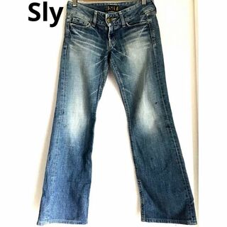 スライ(SLY)の【細見え★Y2K】SLY / スライ◆ローライズ　ストレート　ダメージ　デニム(デニム/ジーンズ)