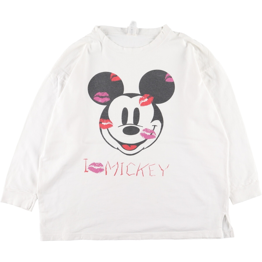 90年代 THE DISNEY CATALOG MICKY MOUSE ミッキーマウス キャラクタープリントロングTシャツ ロンT USA製 メンズXL ヴィンテージ /eaa349592