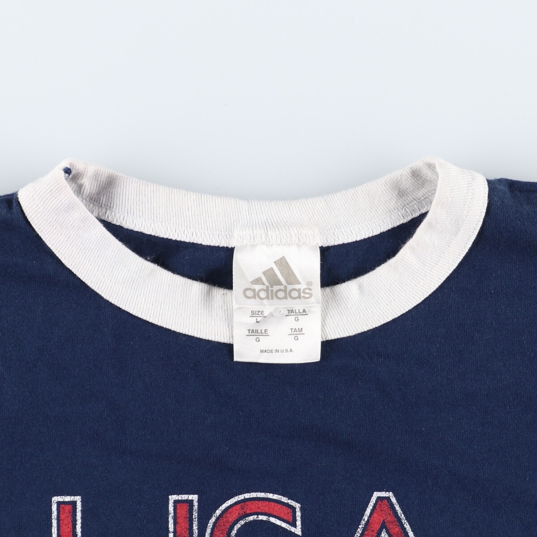 90年代 アディダス adidas OLYMPIC オリンピック リンガーTシャツ USA製 メンズXL ヴィンテージ /eaa349830