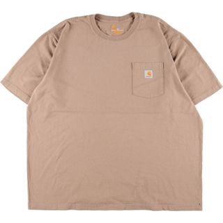 カーハート(carhartt)の古着 カーハート Carhartt ORIGINAL FIT 半袖 ワンポイントロゴポケットTシャツ メンズXXL /eaa349566(Tシャツ/カットソー(半袖/袖なし))