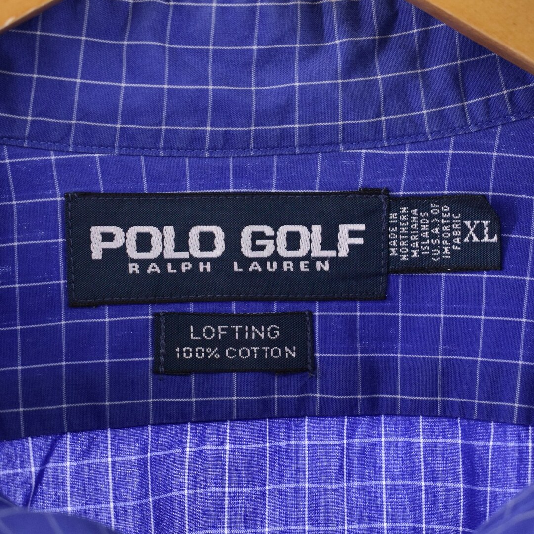 Ralph Lauren(ラルフローレン)の古着 ラルフローレン Ralph Lauren POLO GOLF ポロゴルフ 長袖 コットンチェックシャツ メンズXL /eaa348236 メンズのトップス(シャツ)の商品写真