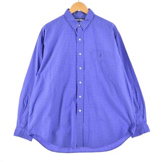 ラルフローレン(Ralph Lauren)の古着 ラルフローレン Ralph Lauren POLO GOLF ポロゴルフ 長袖 コットンチェックシャツ メンズXL /eaa348236(シャツ)