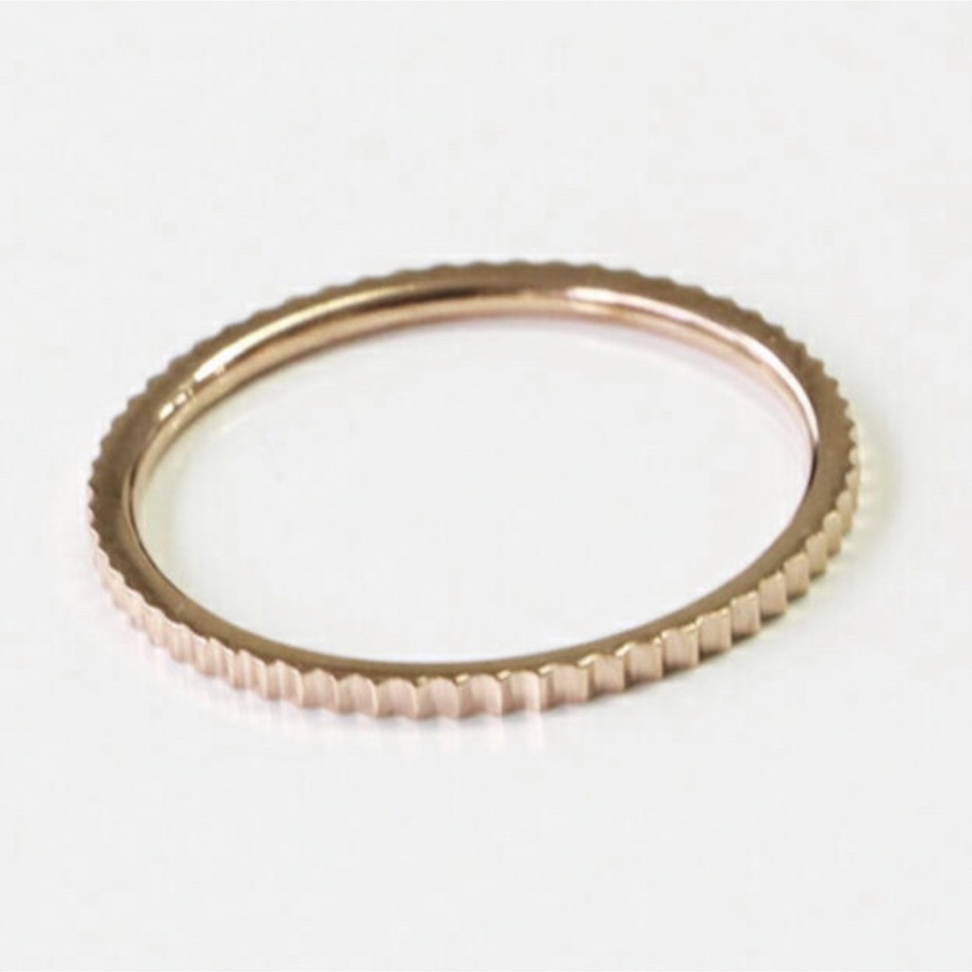 新品未使用 シンプルリング 2点セット ピンクゴールド 華奢 細め 韓国 レディースのアクセサリー(リング(指輪))の商品写真