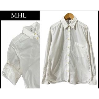 マーガレットハウエル(MARGARET HOWELL)の美品 MHL. マーガレットハウエル 変形 2WAY 長袖 コットン シャツ S(カットソー(長袖/七分))