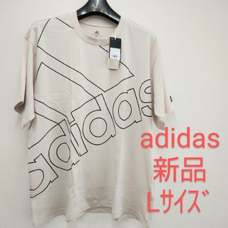 アディダス(adidas)のadidas レディース Tシャツ 半袖 スポーツウェア BIGロゴ Lサイズ(Tシャツ(半袖/袖なし))