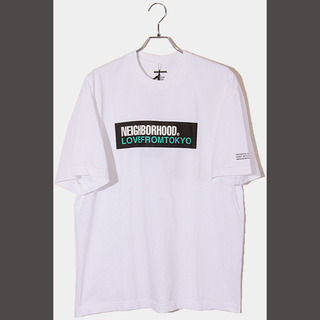 ネイバーフッド(NEIGHBORHOOD)の未使用品 23SS ネイバーフッド プリント 半袖Tシャツ L ホワイト ブルー(Tシャツ/カットソー(半袖/袖なし))