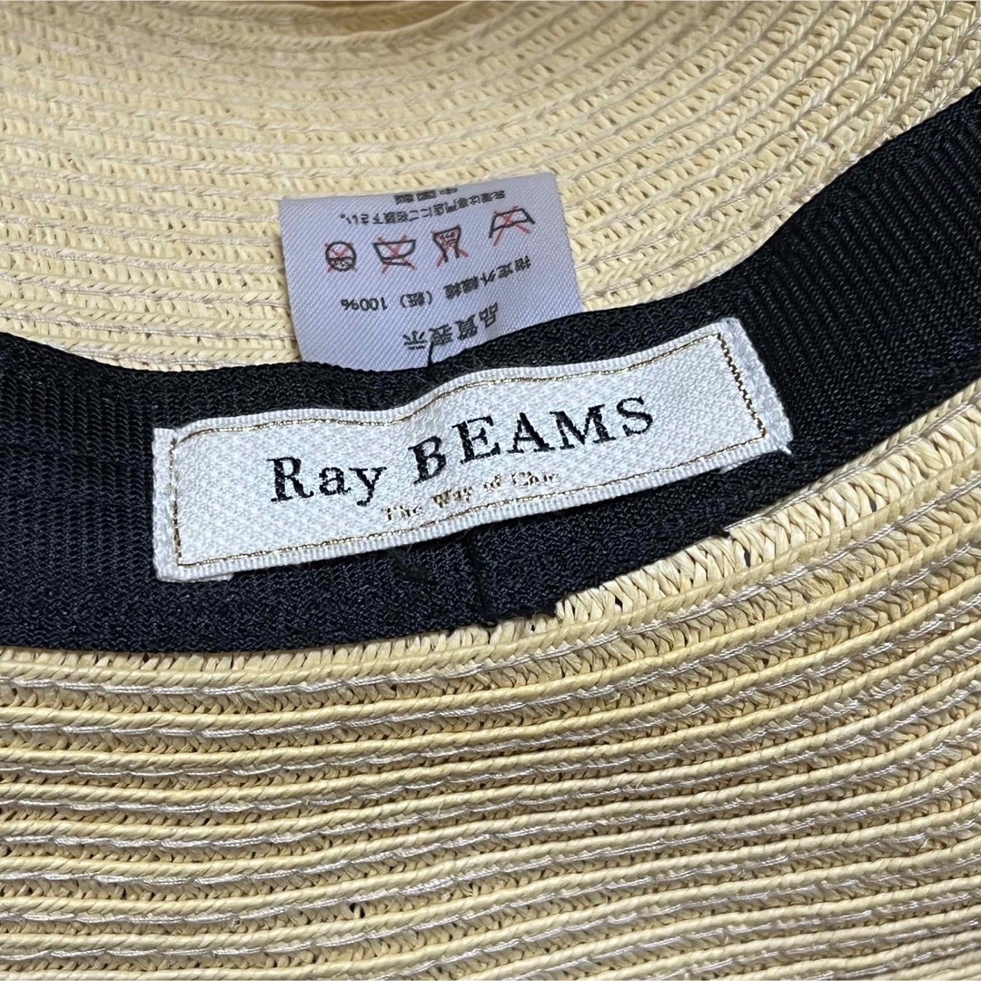 Ray BEAMS(レイビームス)のレイビームス ストローハット　麦わら帽子　ブラウス　ユナイテッドアローズ レディースの帽子(麦わら帽子/ストローハット)の商品写真