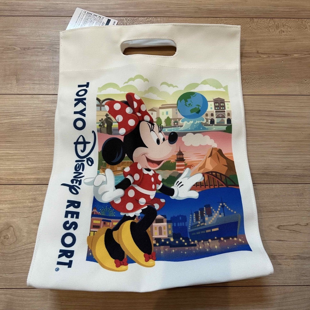 【新品未使用】Disney ディズニー　大サイズショップ袋風手提げバッグ　巾着袋