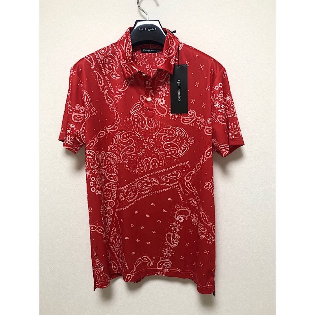 1piu1uguale3 - 新品1PIU1UGUALE3 GOLF定価3万円バンダナ柄ポロシャツ