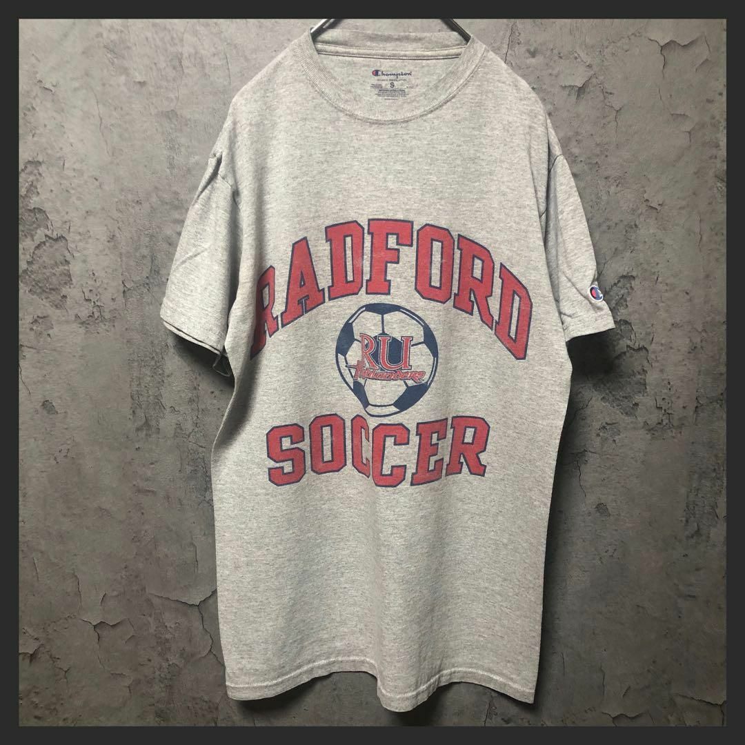 Champion(チャンピオン)の【Champion】サッカー プリントTシャツ グレー US古着 メンズのトップス(Tシャツ/カットソー(半袖/袖なし))の商品写真