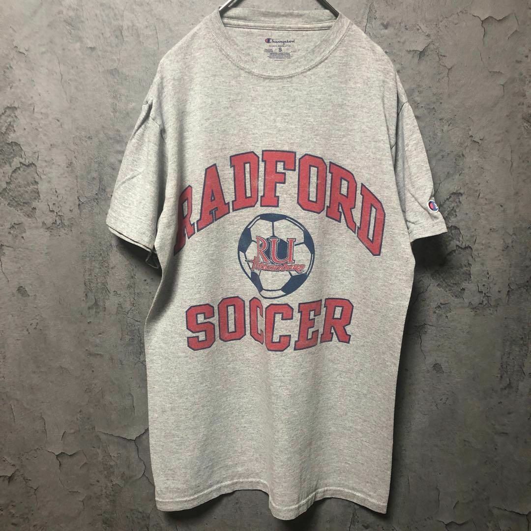 Champion(チャンピオン)の【Champion】サッカー プリントTシャツ グレー US古着 メンズのトップス(Tシャツ/カットソー(半袖/袖なし))の商品写真