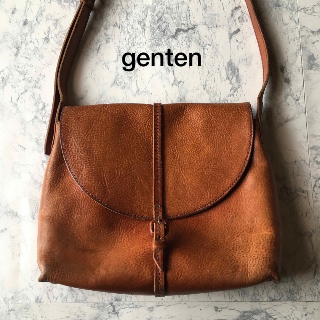 genten ゲンテン ショルダーバッグ レザー 本革 - ハンドバッグ