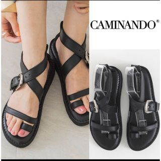 カミナンド(CAMINANDO)のアーバンリサーチ別注　CAMINANDOカミナンドBACK SANDALブラック(サンダル)