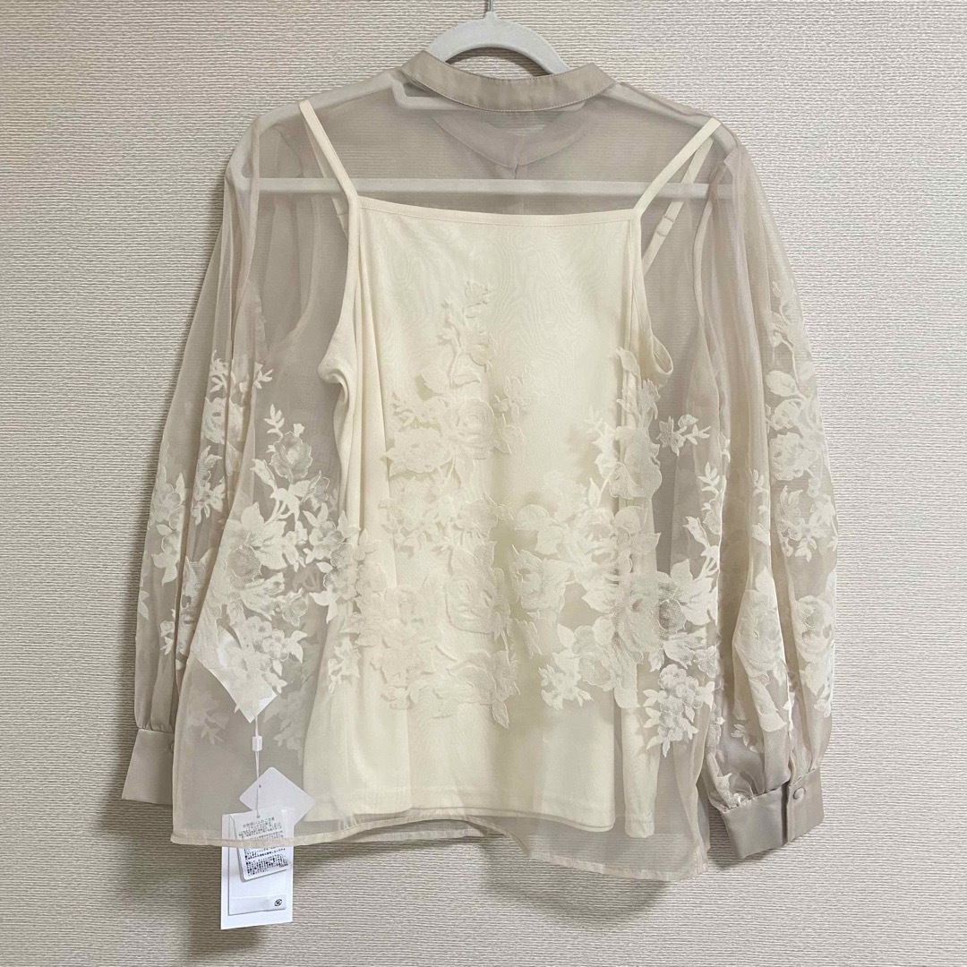 【新品・Ameri VINTAGE】2WAY HAZE FLOWERBLOUSE