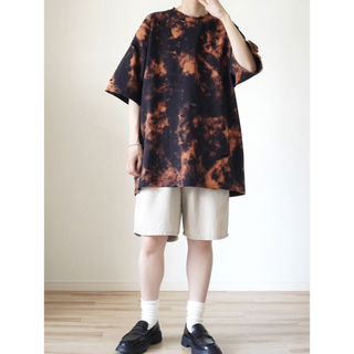 サンタモニカ(Santa Monica)のPRO CLUB ブリーチ ボロTシャツ ブラック XL 古着(Tシャツ/カットソー(半袖/袖なし))