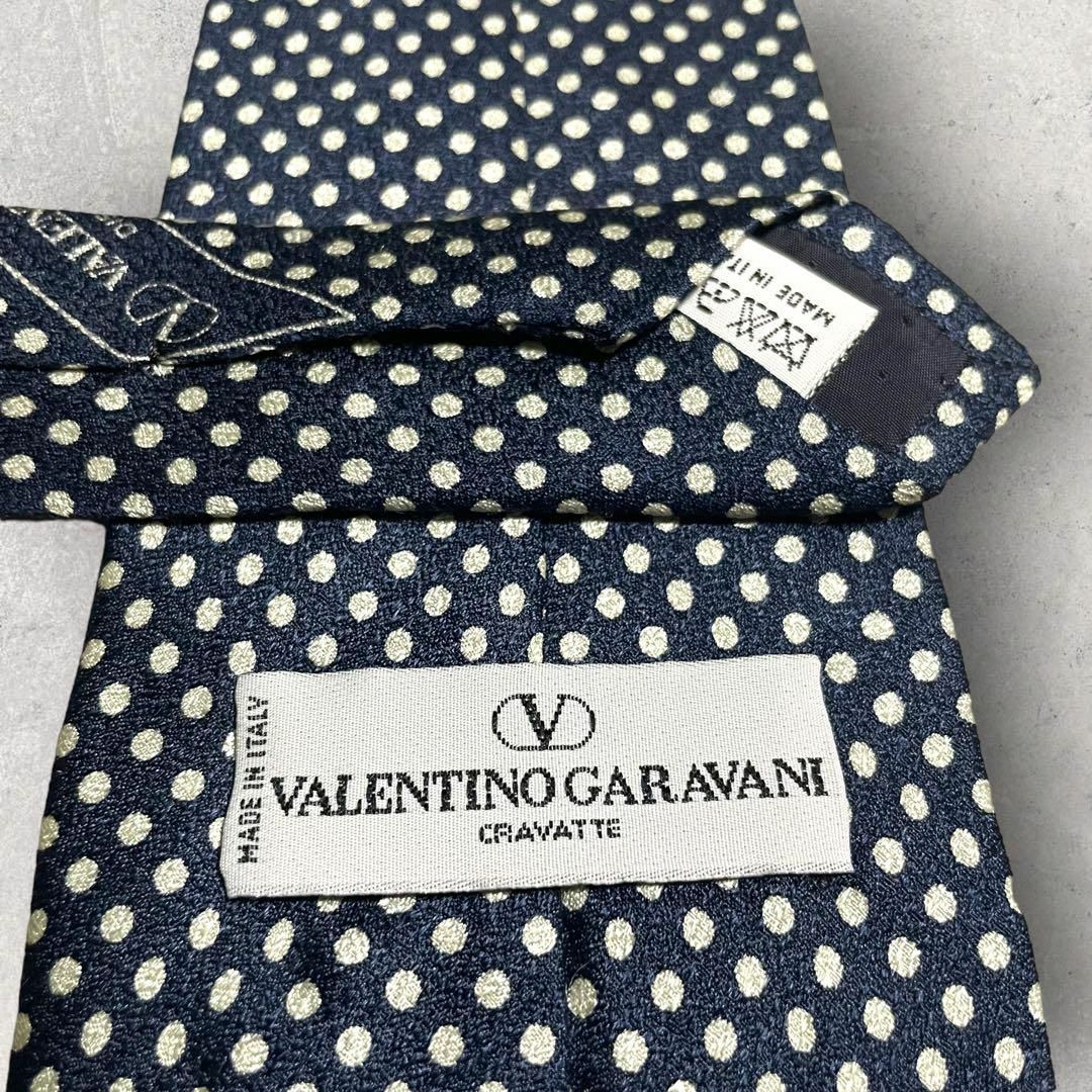 valentino garavani(ヴァレンティノガラヴァーニ)の美品 VALENTINO GARAVANI ヴァンレンティノ ドット柄 ネクタイ メンズのファッション小物(ネクタイ)の商品写真