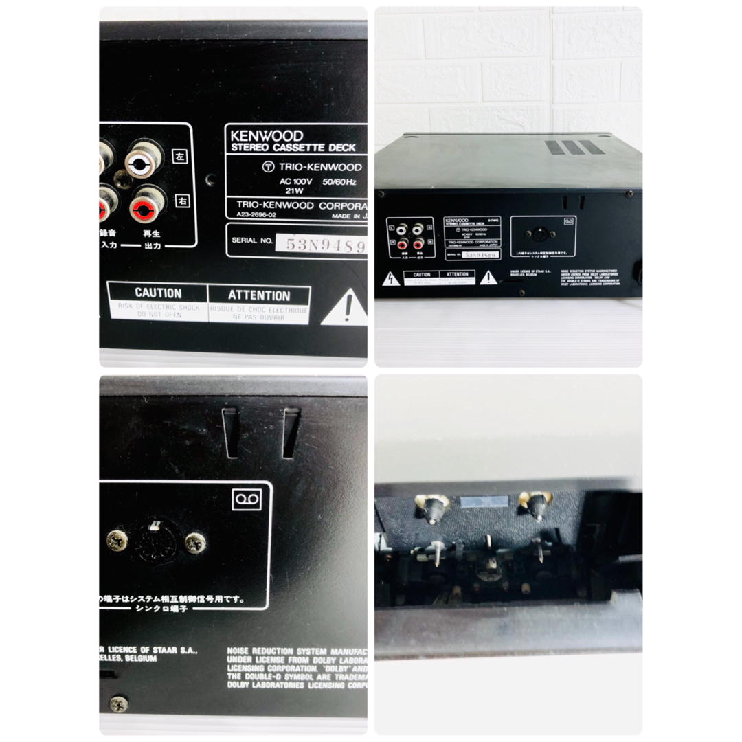KENWOOD - ☆動作品☆ KENWOOD X-7WG ダブルカセットデッキの通販 by