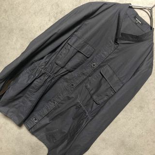 ドゥクラッセ(DoCLASSE)の【DoCLASSE／US古着】ノーカラーシャツ グレー レディース(シャツ/ブラウス(長袖/七分))