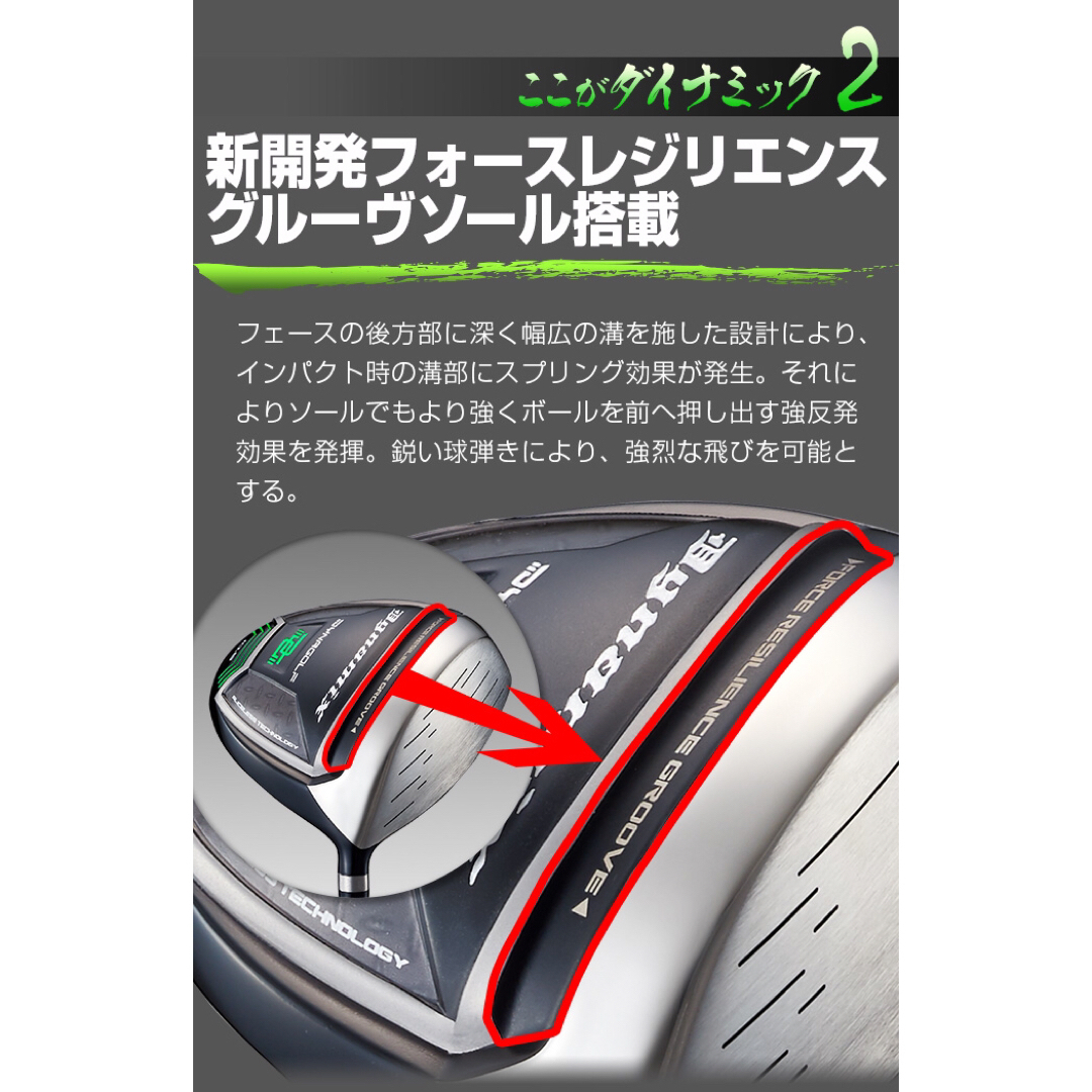 WORKS Golf(ワークスゴルフ)の【新品】高反発加工でステルス スパラダイム より飛ぶ! ダイナミクス ドライバー スポーツ/アウトドアのゴルフ(クラブ)の商品写真