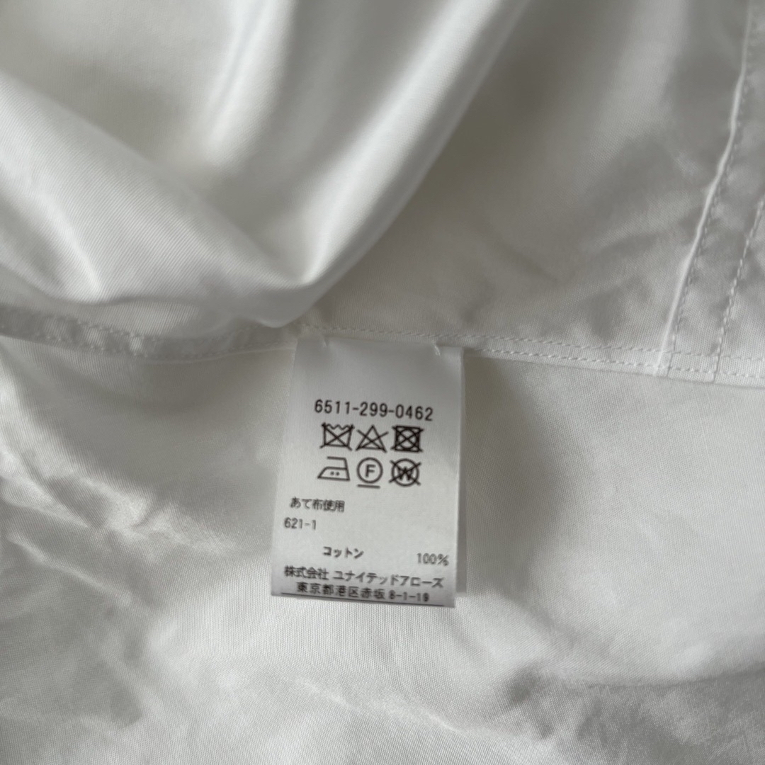 Drawer(ドゥロワー)のDrawer コットンノースリーブシャツ　ホワイト レディースのトップス(シャツ/ブラウス(半袖/袖なし))の商品写真