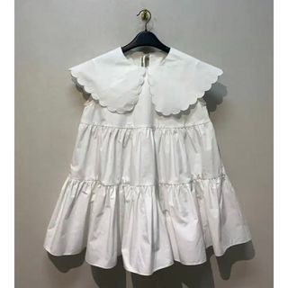 ザラ(ZARA)のるる様専用　【美品】ブラウス スカラップカラーティアードブラウス (シャツ/ブラウス(半袖/袖なし))