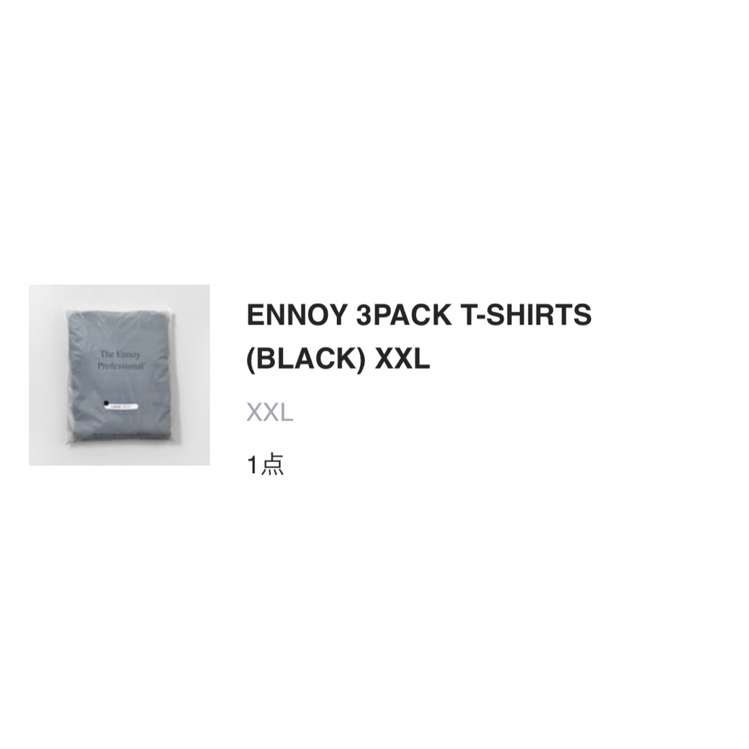【新品未使用】ENNOYエンノイ　 3PACK T-SHIRTS (BLACK) メンズのトップス(Tシャツ/カットソー(半袖/袖なし))の商品写真
