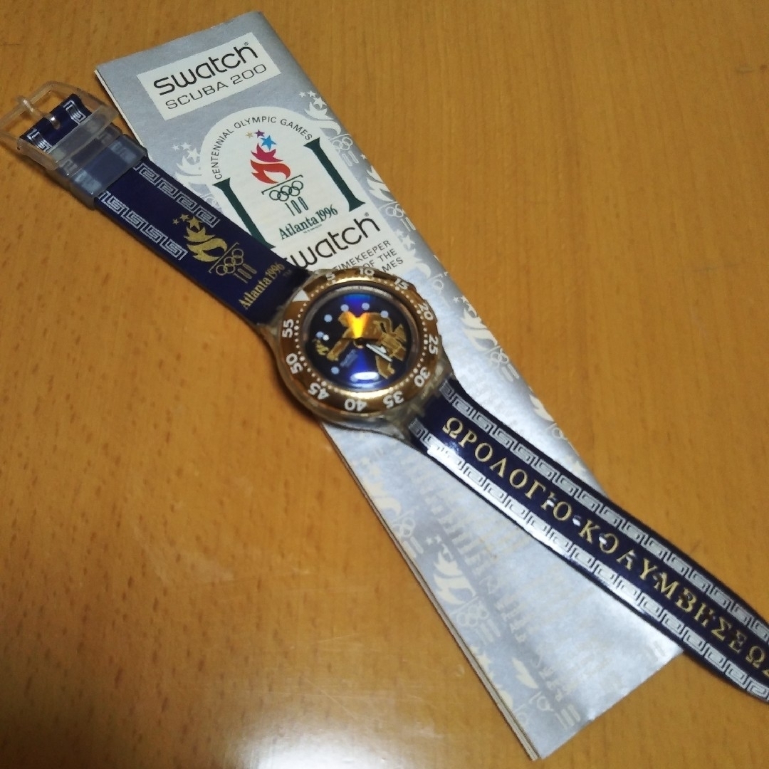 swatch(スウォッチ)のSWATCH スウォッチ1996年オリンピック記念ケース説明書付腕時計　稼動品 メンズの時計(腕時計(アナログ))の商品写真