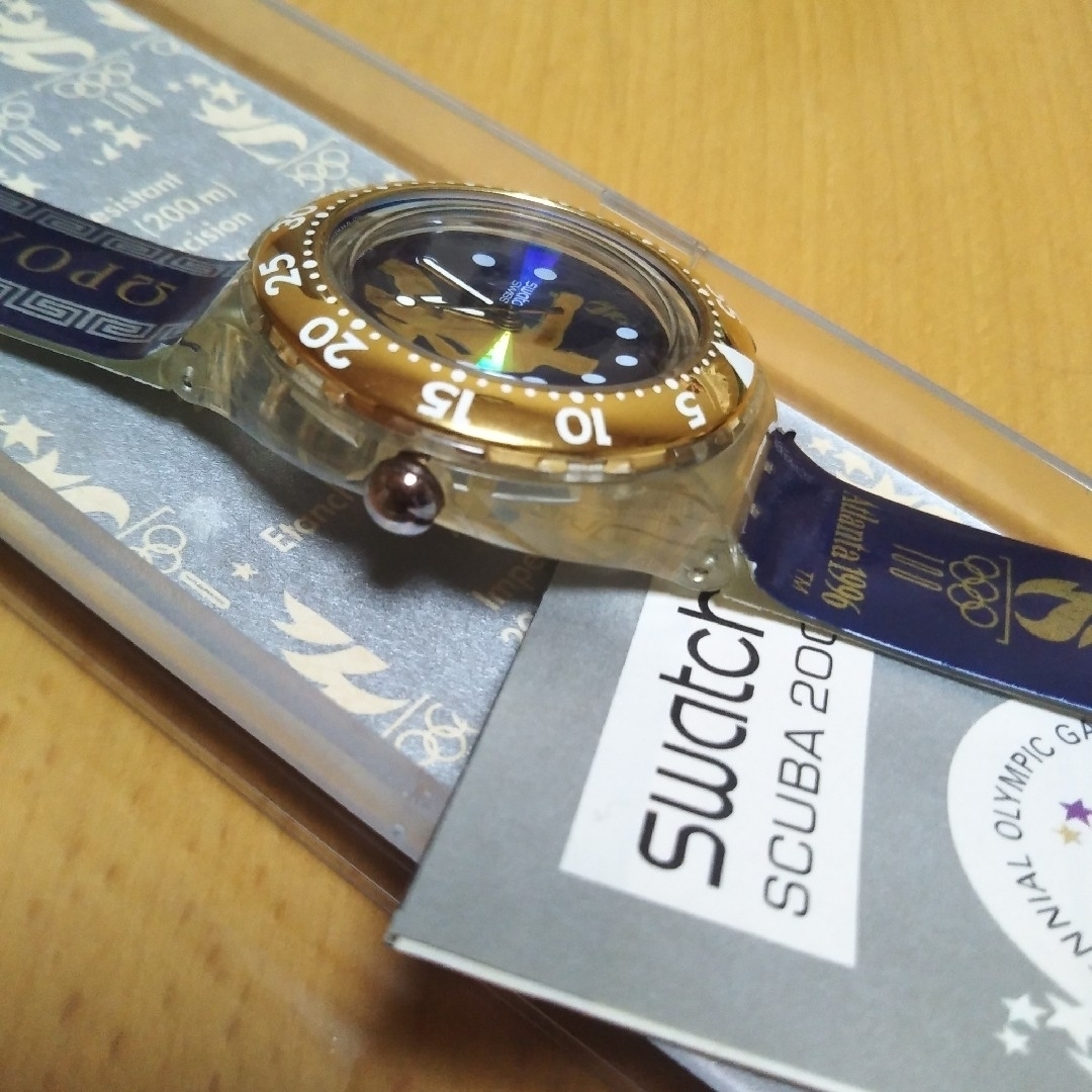 swatch(スウォッチ)のSWATCH スウォッチ1996年オリンピック記念ケース説明書付腕時計　稼動品 メンズの時計(腕時計(アナログ))の商品写真