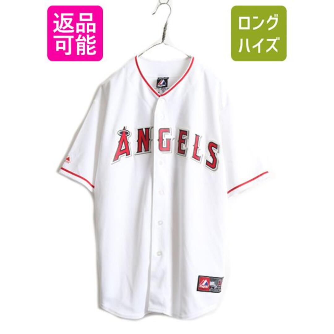 超小型PC MLB Majestic エンジェルス ベースボール シャツ XL