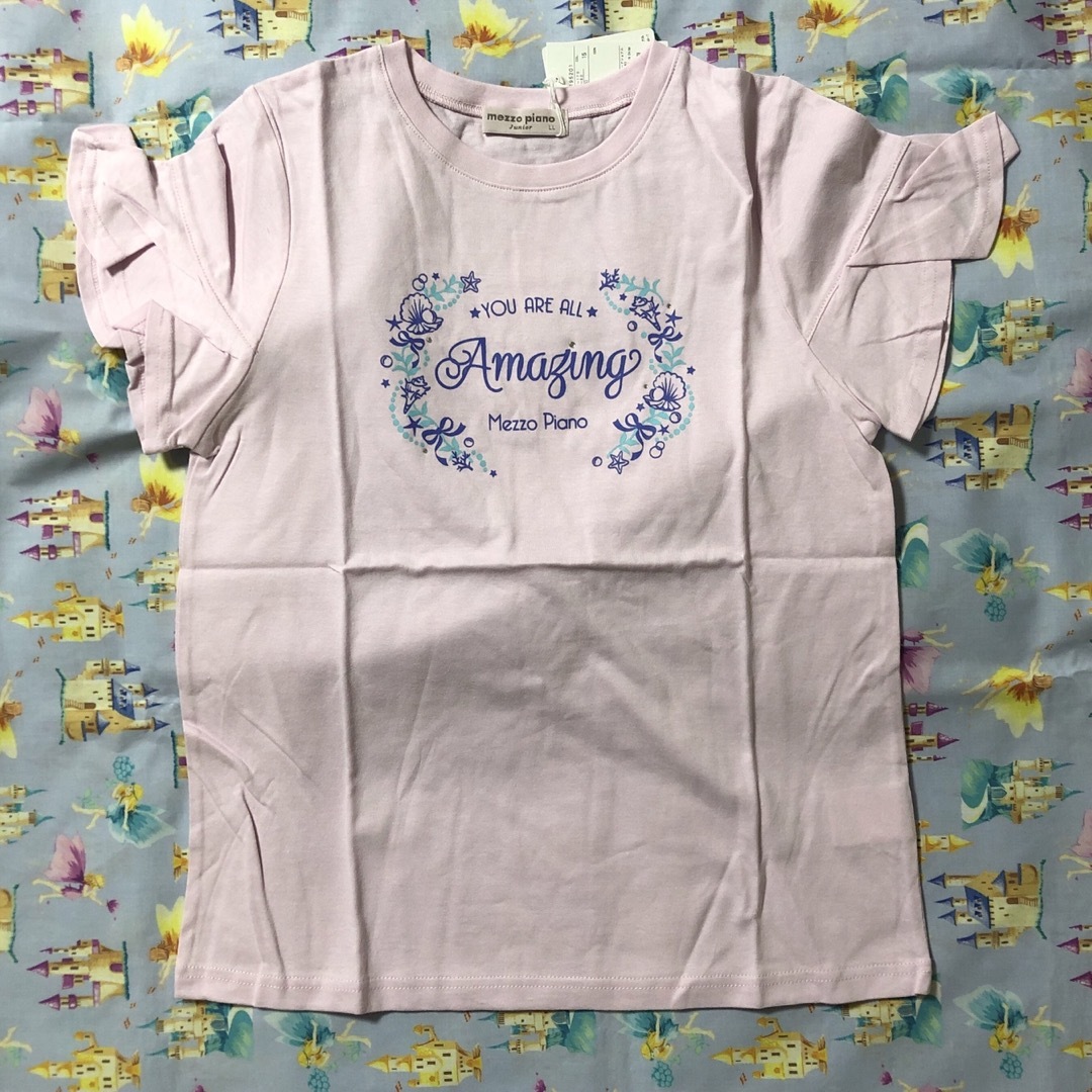 mezzo piano junior(メゾピアノジュニア)の新品　mezzo piano juniorメゾピアノジュニア　半袖Tシャツ　LL キッズ/ベビー/マタニティのキッズ服女の子用(90cm~)(Tシャツ/カットソー)の商品写真