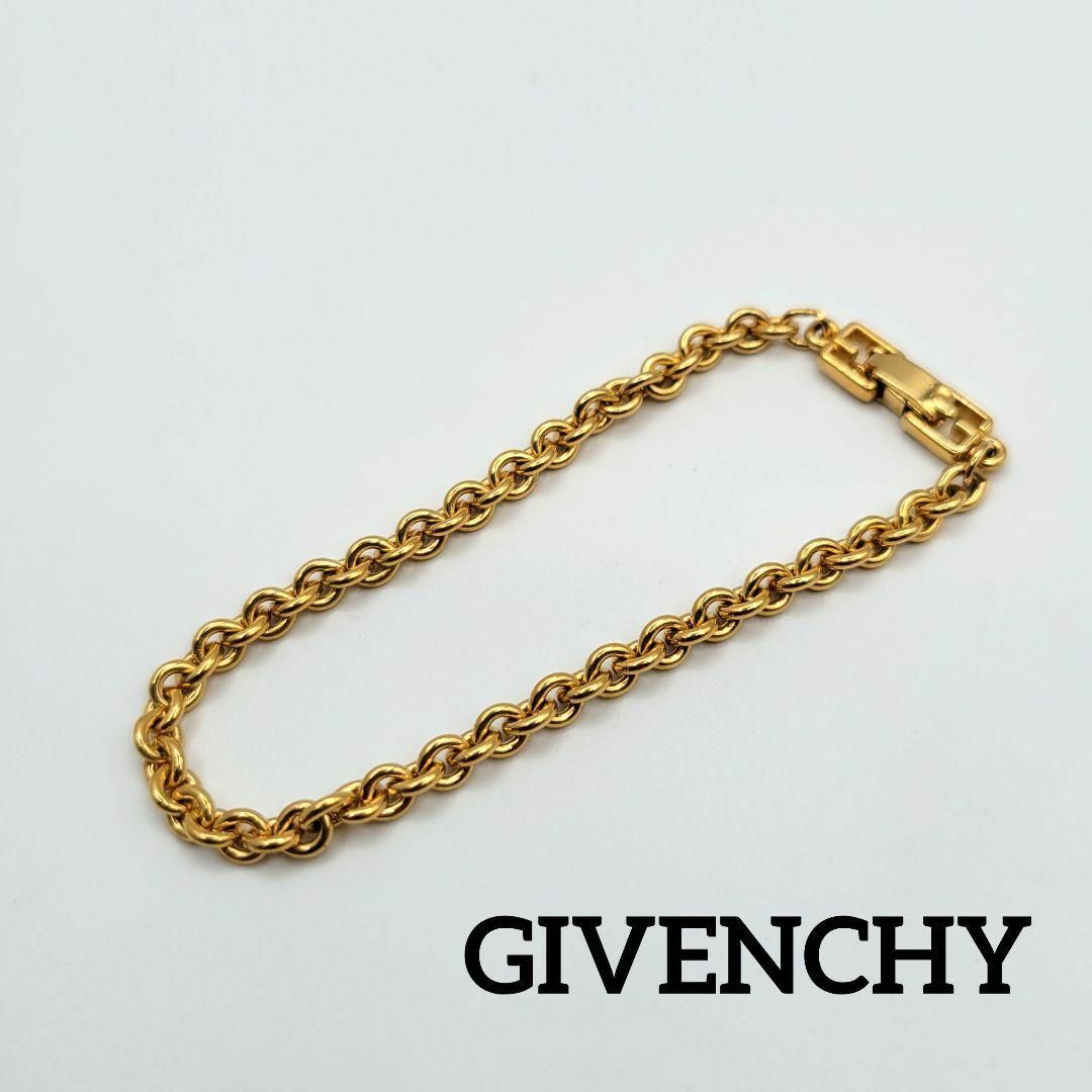 【美品】GIVENCHY ブレスレット チェーン シンプル ゴールド