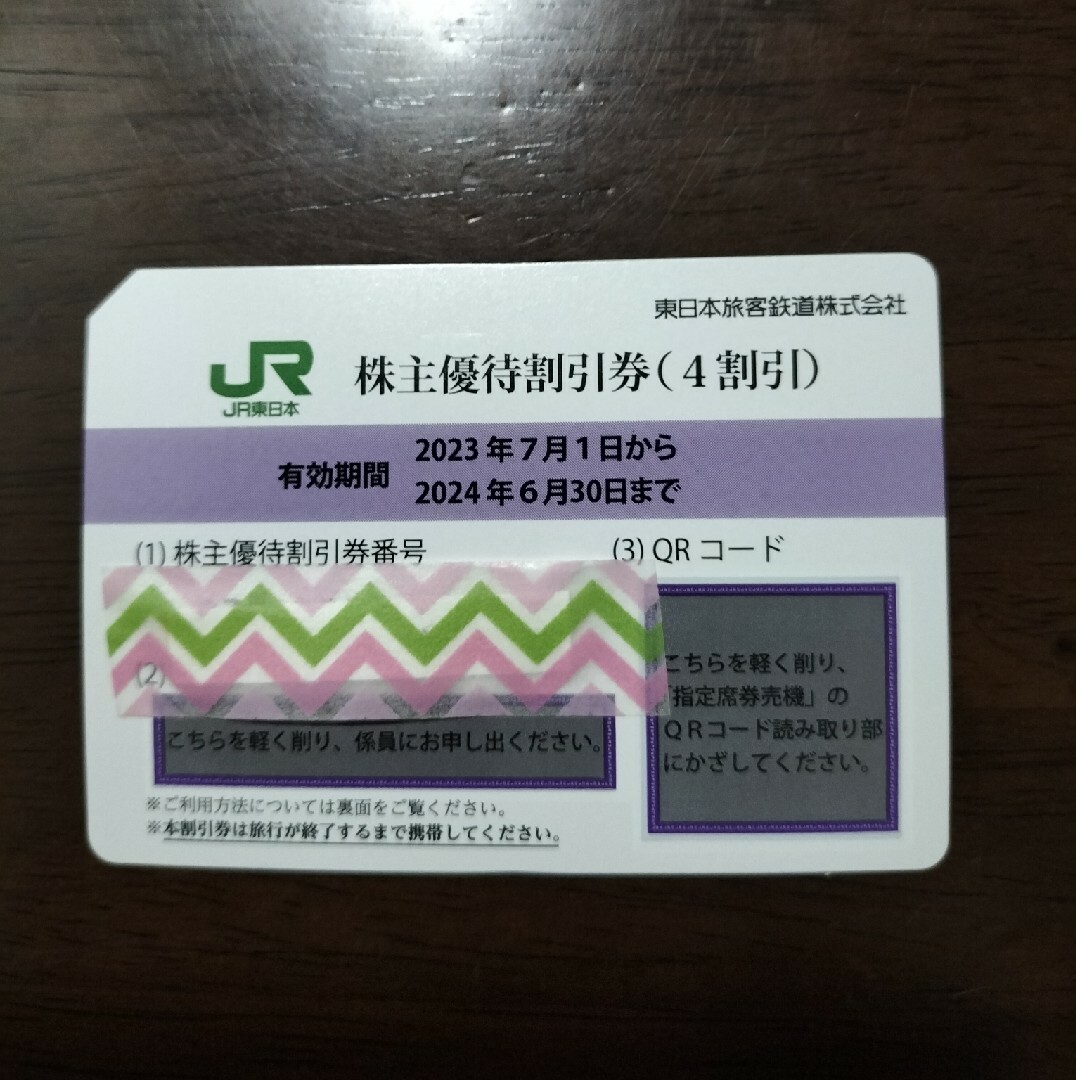 JR東日本株主優待割引券4枚綴りと株主サービス券 2
