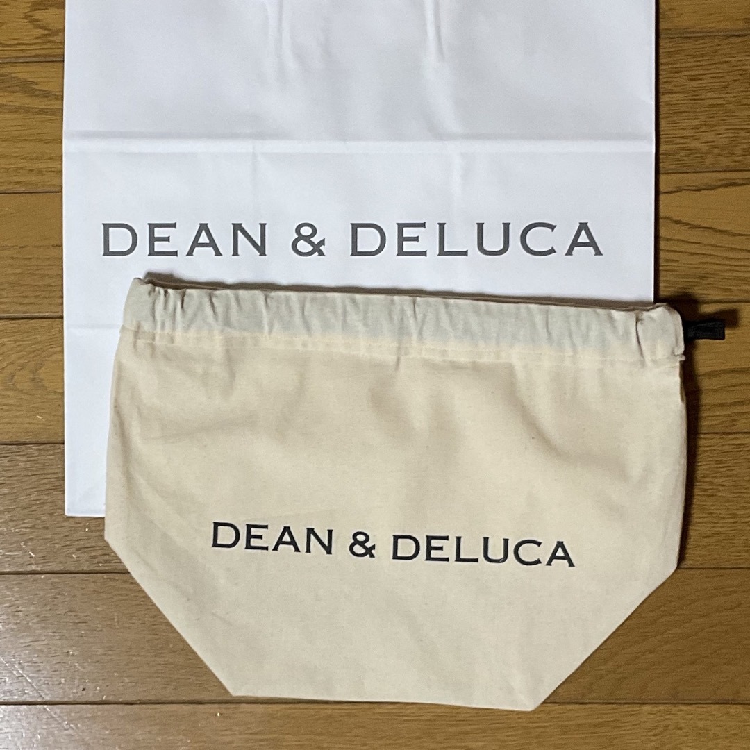 DEAN&DELUCAメッシュトートバッグSシトラスイエローとロゴ入り巾着 1