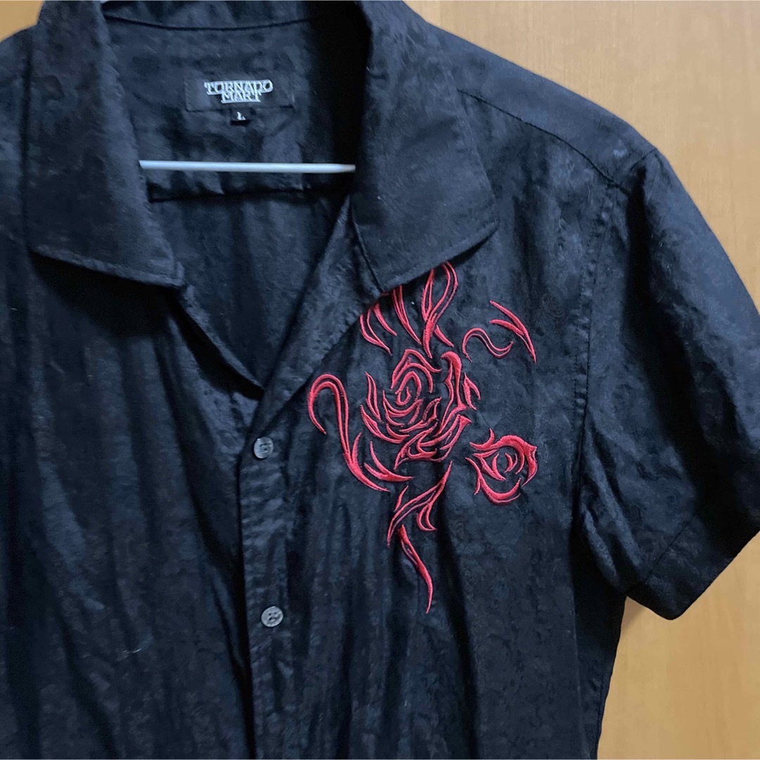 【美品】TORNADO MART トルネードマート　ドレスシャツ ブラック　L