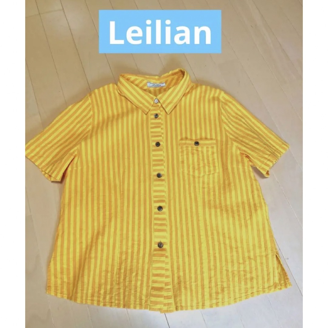 leilian(レリアン)のLeilian ビタミンカラーストライプ半袖シャツ レディースのトップス(Tシャツ(半袖/袖なし))の商品写真
