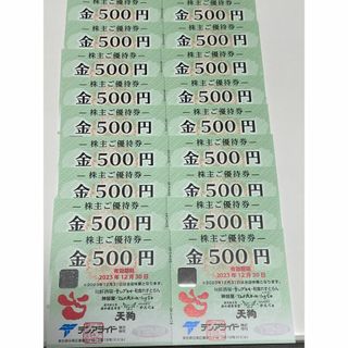 テンアライド　株主優待　10,000円分(フード/ドリンク券)