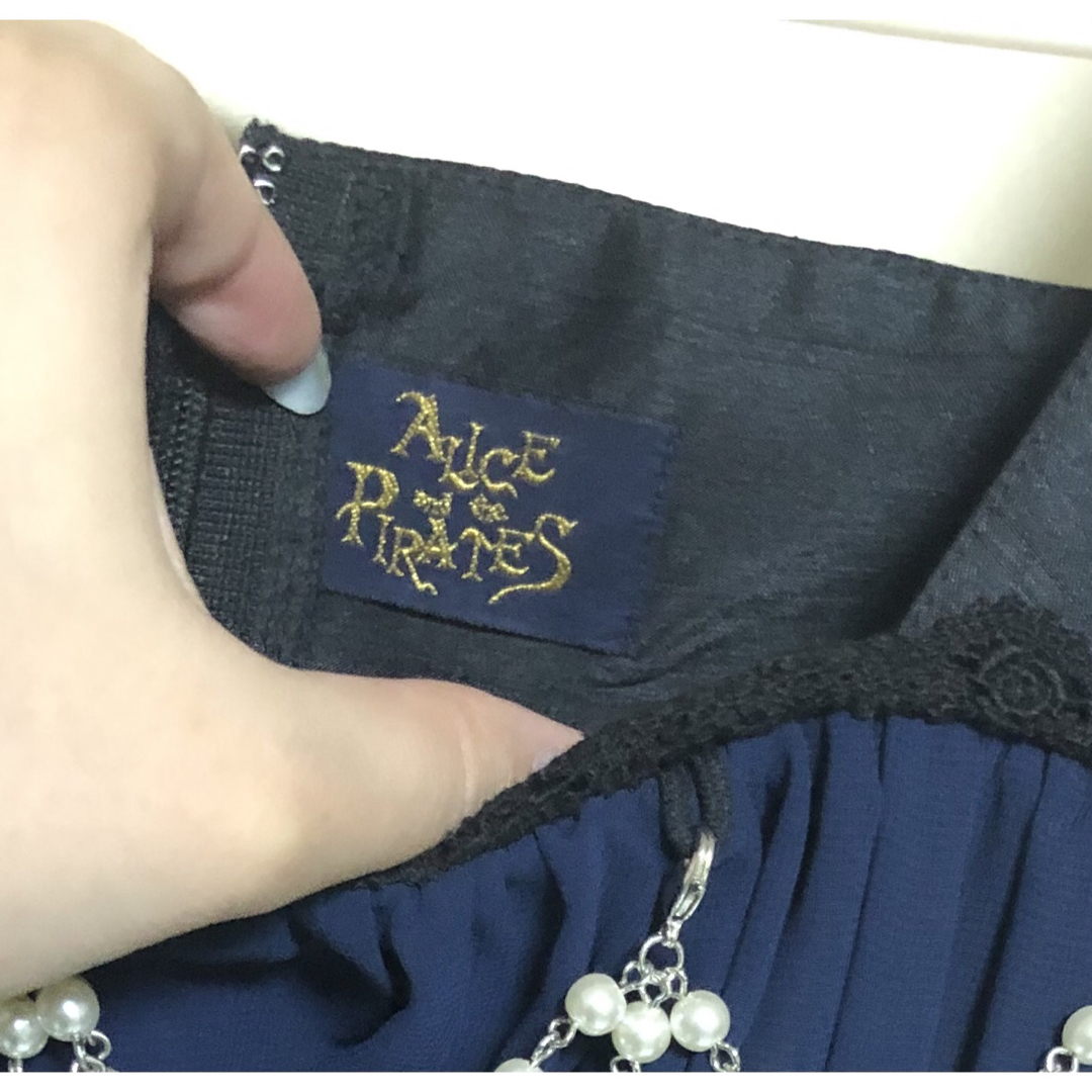 7/8まで出品 ギャザーシフォン ジャンパースカート JSK 黒×紺