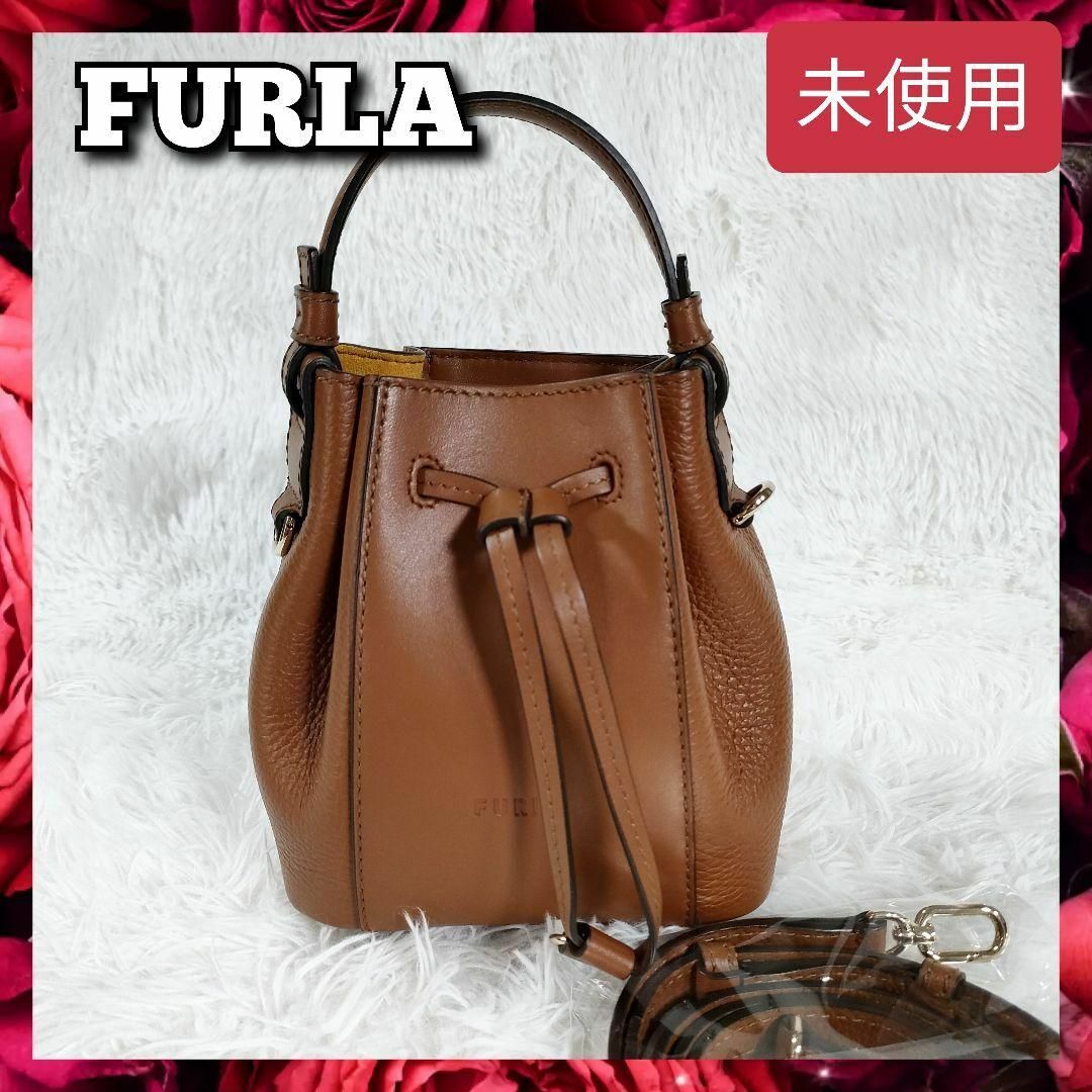 未使用 FURLA フルラ レザー 2WAY ハンドバッグ ショルダーバッグ