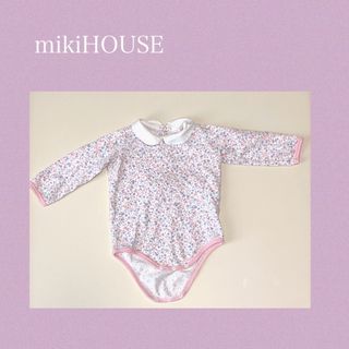 ミキハウス(mikihouse)のミキハウス　花柄　ロンパース　長袖(その他)