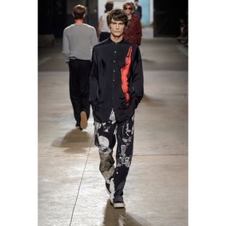 名作 dries van noten 16ss マリリンモンローサテンパンツ