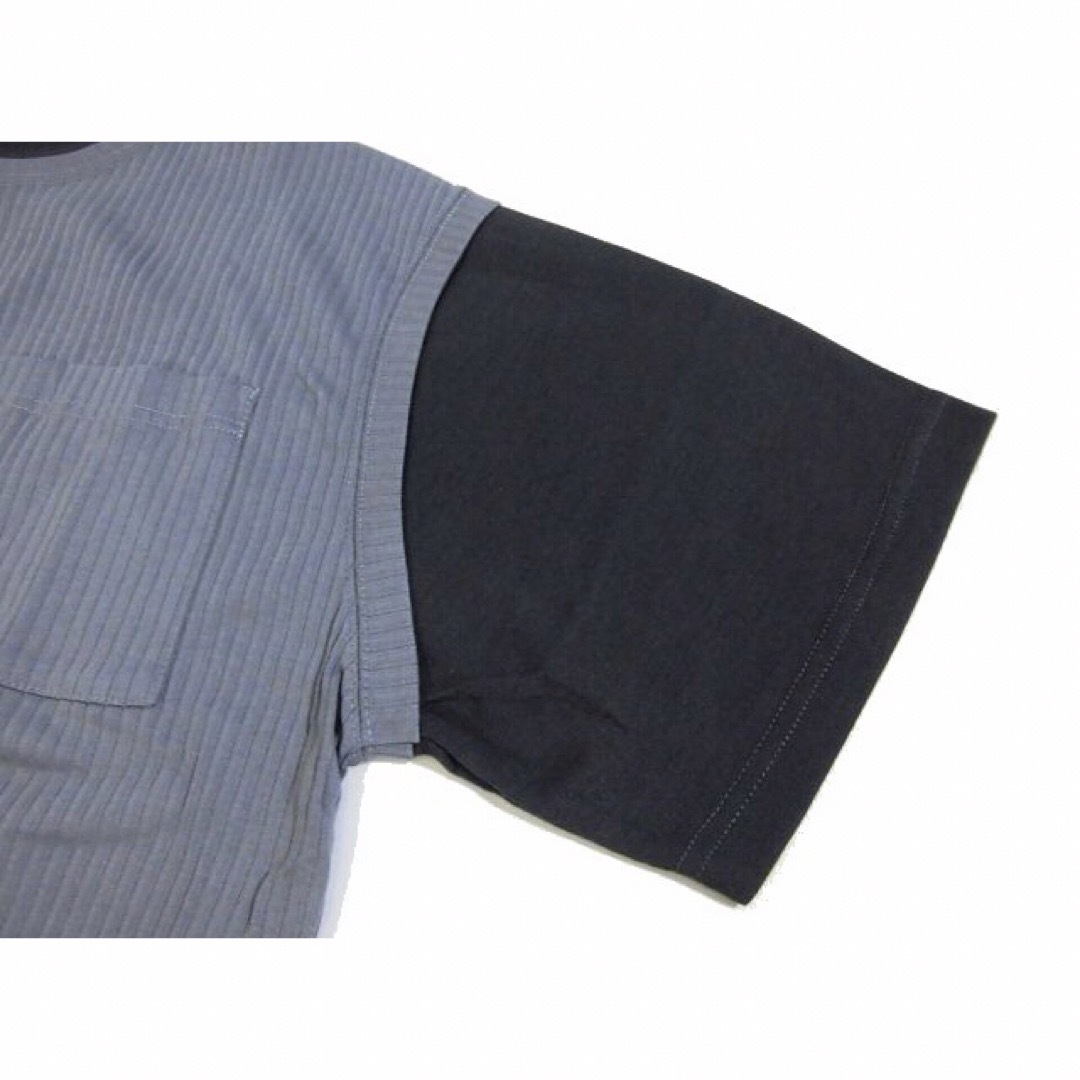 BEAMS(ビームス)の【BEAMS/ビームス】フェイクレイヤード 半袖Tシャツ ・ブルーグレー系・L メンズのトップス(Tシャツ/カットソー(半袖/袖なし))の商品写真
