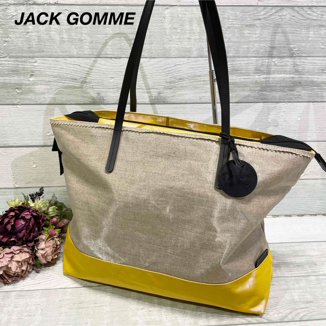 かわいい新作 JACK GOMME ジャックゴム トートバッグ チャーム付き